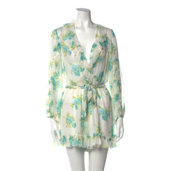 Zimmermann Floral Silk Short Playsuit - Picture 2 of 5